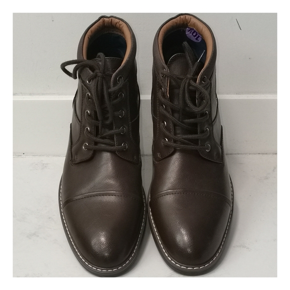 Brand New Guess Brown Leather Shoes - US Size 10.5 - Handmade Boots main image 6